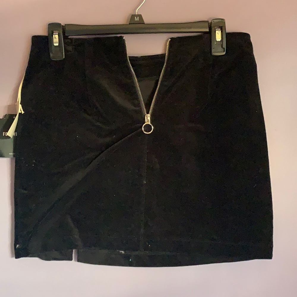 Black velvet skirt